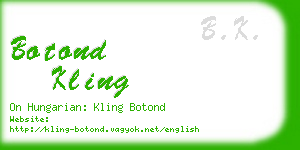 botond kling business card